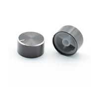 5pcs Audio volume control Potentiometer Knob Aluminum Knobs Cap Diameter 26mm 26x13mm black Caps Electronic Component 6mmholes NWPNLXEA