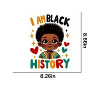 5pcs Autocollant De Transfert Thermique Pour T-Shirt Black History Pop1748