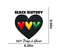 5pcs Autocollant De Transfert Thermique Pour T-Shirt Black History Pop1754