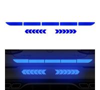 5Pcs Autocollants De SéCurité D'Avertissement De Coffre Autocollants RéFléChissants De Vision Nocturne Autocollants Universel RéFléChissants ImperméAbles à Haute RéSistance(Bleu Fluorescent)