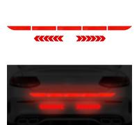 5Pcs Autocollants RéFléChissants Pour Coffre De Voiture Autocollants De SéCurité ImperméAbles à Haute RéSistance Autocollants Avec 12 Morceaux D'Autocollants De FlèChe(Rouge Fluorescent)
