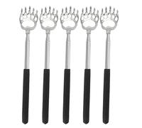 5Pcs Back Scratcher, Adjustable Metal Telescopic Back Scratchers Stainless Steel Stocking Fillers for Men Women Gifts for Men Dad Husband Head Body Arm