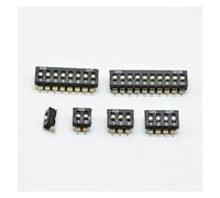 5pcs black 2.54mm chip DIP switch KM-2P/3P/4P 5P 6P/8P gold-plated feet black SMD chip NWPNLXEA(4P 5pcs)