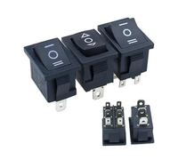 5PCS Black 3 Pin / 6 pin On/Off/On Rocker Switch AC 6A/250V10A/125V NWPNLXEA(3 pin Self reset,10PCS)