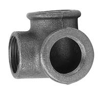 5Pcs Black Malleable Iron Side Outlet Elbow 90° | Heavy - Duty Pipe Fitting for Water Lines/Furniture Legs/DIY Projects | Robust - Coated 1/2" 3/4" 1" Thread Sizes (DN15(1/2))