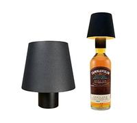 (5Pcs Black - Warm Light)Rechargeable LED Table Lamp, Dimmable Bottle Lamp, IP54 Wireless Touch Table Lamp for Restaurant & Bar