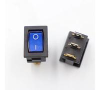 5Pcs boat switch KCD1-103 3feet 2 files with blue lights 220V Rocker power switch 15 * 21MM 3pin With light