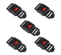 5pcs Boucle de dégagement Rapide Moto Robuste Casques vélo sécuritaires Clip Menton Disconnect Noire-Attache Casque