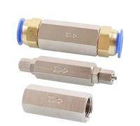 5pcs Brass Pneumatic Check Valve 6mm 8mm 10mm 12mm 1/4 OD Hose Full Port One Way Non-return Valve For Air Compressor(CV-02 w BT8-02)