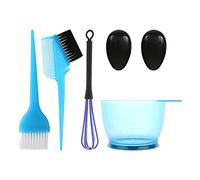 5PCS Brosse et bol pour coloration de cheveux avec capuchons d oreilles mélangeur colorant Applicateur salon spa coiffure DIY à domicile Balayage Micro Tressage Mise en plis Mises valeur Traitement la