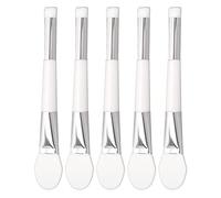 5pcs Brusque masque à double tête, brosses de masque de ventilateur pour le visage 2 en 1 Masque en silicone Applicateur Remover Blackhead For Home Beauty Salon