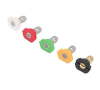 5PCS Buse de nettoyeur haute pression Grand éventail Forme Buses de nettoyeur haute pression Rinçage Jet Stream Kit de buses