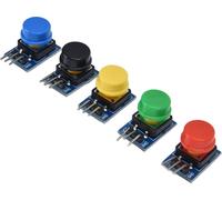 5Pcs Button Module Large Push Switch Board with Color Covers Electronic Building Blocks (module de boutons)