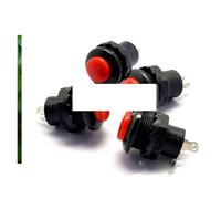 5PCS button switch Normally open125V 1A DS-313 12MM Red small No lock switch DIY Accessories NO