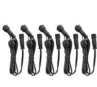 5PCS Câble de rallonge pour lampe de terrasse 1m/39.4in Length 2 Pin Extension Cord IP67 Waterproof with Male and Female Connector for Solar Shed Suspension Lights Garden Spike Lights