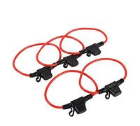 5pcs camion de voiture en ligne porte-fusible, 12V 30A mini imperméable Splash preuve lame couteau fil de cuivre porte fusible lame fusible