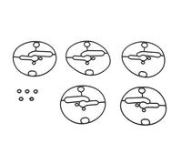 5pcs carburateur flotteur bol joint de rechange en caoutchouc tondeuses à gazon kit de pièce de rechange adapté pour 698781 Joint De Bocal De Carburateur Carb Carburet Fit
