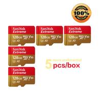 Lot de 5PCS Carte micro SDXC SanDisk Extreme 128 Go Class 10, UHS-I, UHS-Class 3, V30 Video 190Mb/s lecture et 90Mb/s écriture