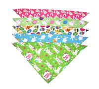 5pcs Cartoon Pattern Pet Scarf pour Chiens Chats pour Les Festivals de Pâques et la Vie Quotidienne Adorable Bandanas décoratifs pour améliorer Votre Look de Compagnie