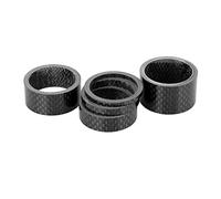5pcs Casque à vélo de route Spacer Fibre de carbone Fit 1 1/8 pouce 28,6 mm tige for vélo cyclisme 1mm 2mm 3mm 5mm 10mm 15mm Remplacement(3mm Matte Black)
