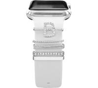 5pcs Charms Pour Bracelet Apple Watch Serie 7/8 45mm 41mm 44mm 40mm Iwatch Se 6 5 3 2 Homme/Femme,Décorer Bijoux Métal Pour Fitbit Versa/Sens,Galaxy Watch 5/4 Accessoires Bracelet Sport Silicone B