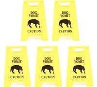 5pcs chat signe vomi drôle durable étanchéité plastique animal avertissement vomissement 2,64 x 3,94 pouces chien