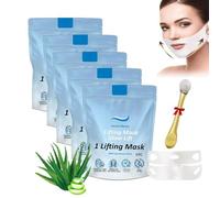5Pcs Chinology Chin Lifting Mask - Double Chin Reducer, Jawline Firming Mask For Face And Neck,Chin Mask Double Reusable,Say Goodbye To Your Double Chin Now