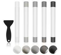5Pcs Cire pour RéParation de Bois, Kit Reparation Parquet Stratifié, Gris Crayons de Cire de RéParation pour RéParer Les Rayures Et Les Taches Sur Le Bois, Remplir Les Sols