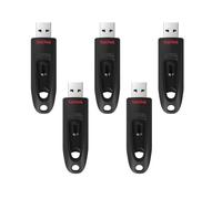 5PCS clé USB SanDisk 64 Go Ultra Clé USB 3.0 jusqu'à 130 Mo/s Noir - (paquet de cinq )