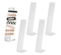 5pcs Clear acrylique Coil Clip Display Stand, en forme d'épingle à cheveux en L Organisateur de la girouette de cheveux pour les bandeaux de basse à cheveux Hair.