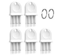 5pcs Clés de Distributeur de Papier Toilette, Clé de Distributeur de Papier Toilette Universel en Plastique Gaufré pour Concierges Professionnels de l'Entretien (Blanc)
