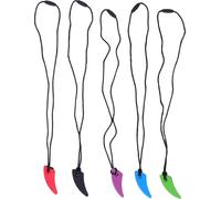 5pcs collier sensoriel à mâcher moteur oral aide sécurité anxiolytique silicone Chewy Teether pour TDAH -autisme