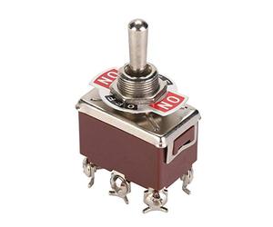 5Pcs Commutateur à Bascule DPDT 6 Broches 3 Positions ON-OFF 250V 15A Mini Commutateur avec Trou de Montage 12mm