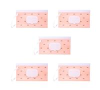 5Pcs Compact Reusable Baby Wet Wipes Holder Travel Friendly Design Prevents Drying For Care And Household Use Easy Pull Wipes Storage Pouch