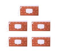 5Pcs Compact Reusable Baby Wet Wipes Holder Travel Friendly Design Prevents Drying For Care And Household Use Easy Pull Wipes Storage Pouch