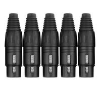5pcs Connecteur XLR Femelle 3-Pin Adaptateur Cable Audio Haut-Parleur Microphone