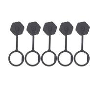 5pcs Corporteur de connecteur USB Couvercle de poussière E16 Plastique Feme Capuchage Filet à vis intérieure avec Ruban de chaîne TPU