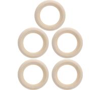 5pcs couleur bois bébé enfant malade cercles inachevés DIY Craft pendentif connecteur 73 mm / 2,9in