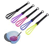 5pcs couleur de cheveux mixee salon barber fouet coiffure crème cuisine ballon mélangeur outil en plastique