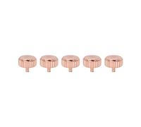 5Pcs Couronne de Montre en Acier, Pièces de Remplacement pour Tête de Montre, Accessoires de Réparation Horlogère en Or Rose avec Matériau de Haute Qualité, Résistant à l'Usure pou (Trou de 6 mm de