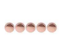 5Pcs Couronne de Montre Professionnelle, Tête de Montre en Acier Quartz Mécanique Or Rose, Accessoires de Réparation de Montre Durable, Pièces Détachées pour Réparation de Montre - (Trou plat de 6 mm)