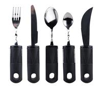 5pcs Couverts Parkinson, Ensemble De Couverts Pliables, Couverts Adaptatifs Set D'ustensiles Couverts Pour Personnes Âgées Avec Poignée Épaisse, Pour Personnes Âgées, Handicapées, Arthrite