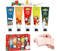 5PCS Crème Pour Cadeaux De Noël,Mini Crème Pour Les Mains De Noël,CrèmePour Les Mains,CrèmeHydratante Pour LesMains,Réparatrices Et Hydratantes,Cadeau Et D'anniversaire Pour NoëlFemmes,30g