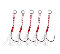 5pcs Crochets de Pêche Hameçons avec Plume pour Accessoire de Pêche(14#)