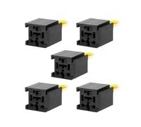 5pcs DC 12V/24V 80A 4 Terminals Relay Socket Harness Connector for Auto Car