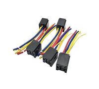 5pcs DC12V/24V 80A 5-Pins Wire Relay Socket Harness Connector for Car Truck