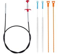 5Pcs Deboucheur Canalisation Furet Plomberie Deboucheur Evier Adapté à L'évier de Cuisine Au Tuyau de Vidange Bouché de la Salle de Vidange à Fleurs Tuyau de Vidange en Spirale