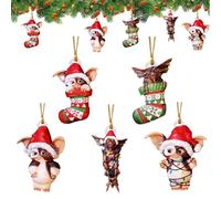 5pcs Décorations de Noël, Ornement Suspendu Drôle d'elfe de Noël, Décorations Gremlins de Noël, Adaptées à la Décoration d'arbre de Noël, à la Décoration de Fête à la Maison et Aux Accessoires Photo