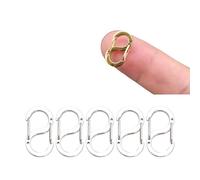 5pcs Double Ouverture Shortener Fermoir Collier Fermoir et Fermoirs en Acier Inoxydable Clip Lock Bracelet Collier Connecteur S