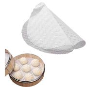 5pcs Doublures de Cuiseur Vapeur de Dumpling, 24 cm Doublures de Panier à Vapeur Réutilisables en Silicone Tapis de Pâtisserie Steamer Mat Pad pour Panier Vapeur Dim Sum